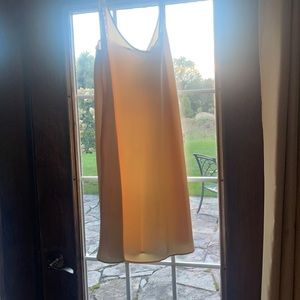 Yellow satin slip dress plus size